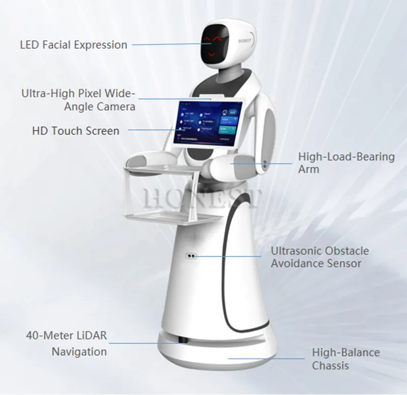 Durable Autonomous Hotel Delivery / Intelligent Robot / Service Robot Price