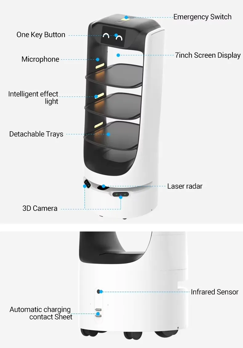 Intelligent Food Delivery for Hotels and Restaurants - Deligo Delivery Robot