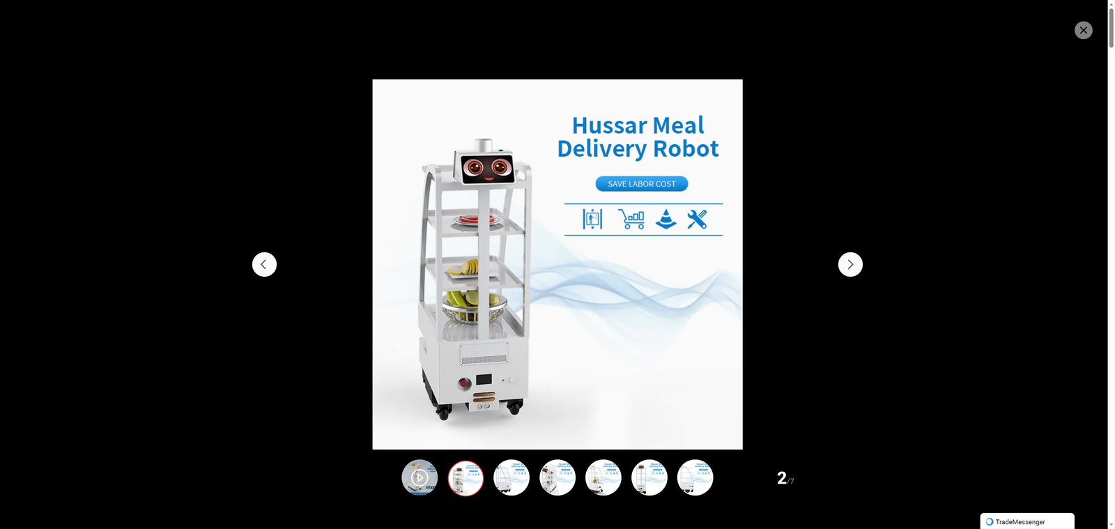 Hot Item Multi Layer Food Transmission Robot High Bearing Delivery Robot for Hotel