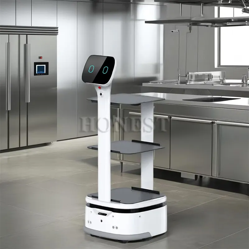High Efficiency Food Hotel Smart Intelligent Robot / Delivery Robot