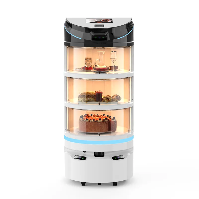 Delivery Robot Double Door Cabinet High Cost Performance Office Hotel Restaurant KTV Item Delivery Robot Good Quality Robot