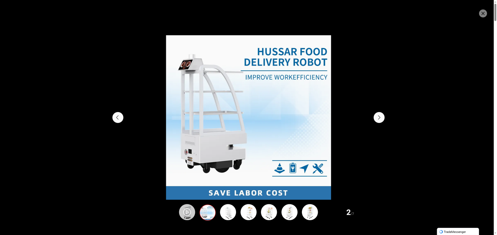 High Stability Factory Price Meal Delivery Robot Intelligent Navigation Multi-Layer Delivery Carrier for Hotel Dish Conveyor