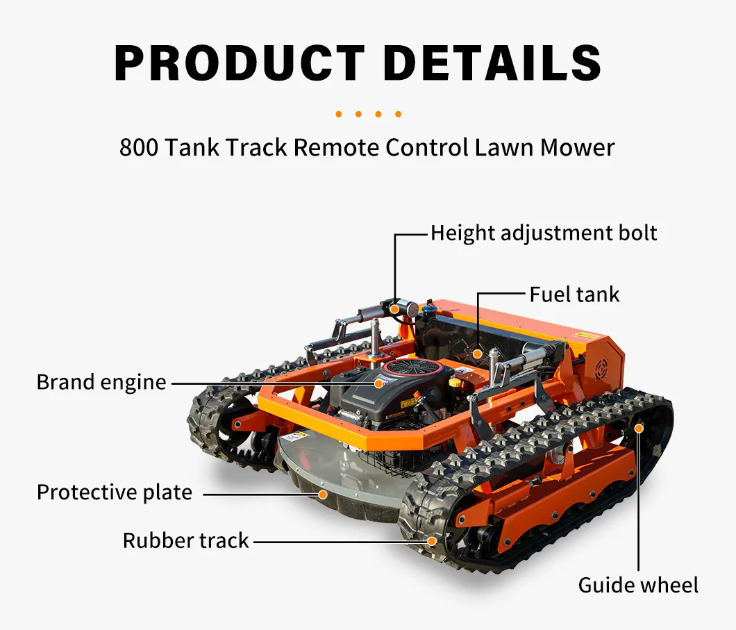 OEM Support Smart Robot Lawn Mower Electric Robot with Remote Control Automatic Work Crawler Lawn Mower