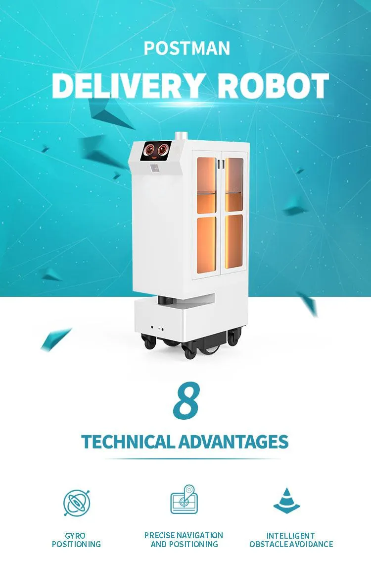 2021 Delivery Robot Double Door Cabinet High Cost Performance Office/Hotel/Restaurant/KTV/Item Delivery Robot