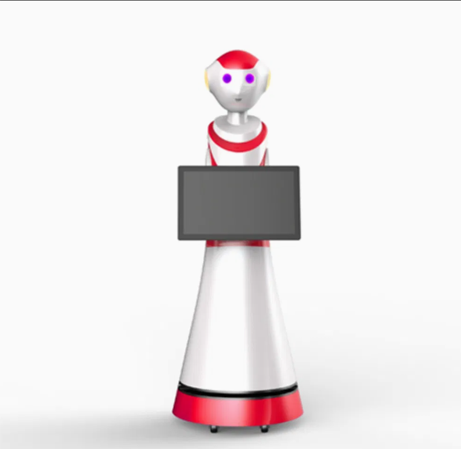 Self-Guided Ai Interactive Office Reception Robot with Business Face Recognition Intelligent Welcome Chat for Commercial Spaces