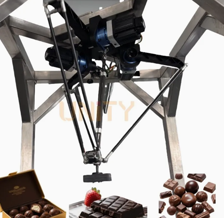 4 Axis High Speed Industrial Assembling Sorting Pick Place Cookies Hotel Gift Chocolate Delta Robot
