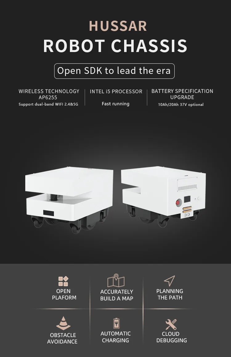 Factory Custom Worry-Free Battery Life Roller Under Robot Chassis Hotel Service Smart Robot Kit