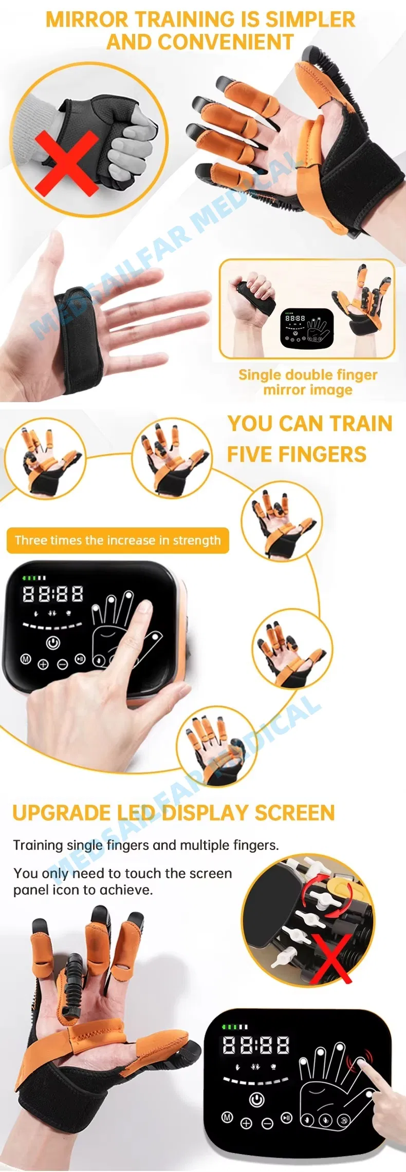 Intelligent Air-Operated Physiotherapy Stroke Patients Hand Fingers Rehabilitation Exercises Robot