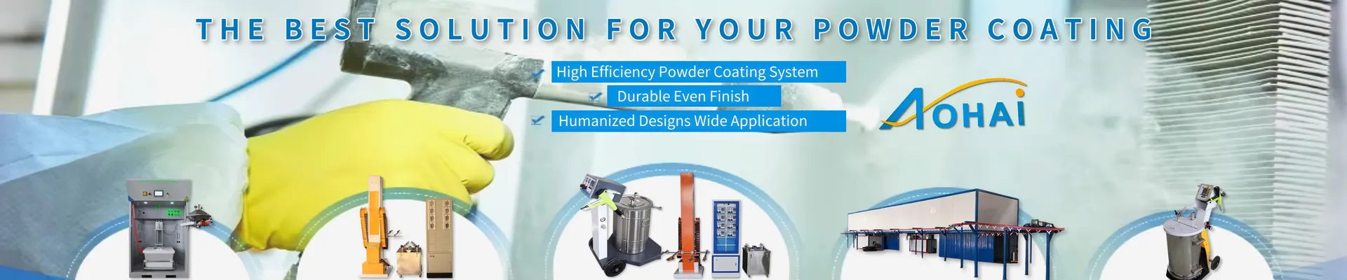 The Fully Automatic Robot Arm Spraying Line Is Used for Metal Coloring.